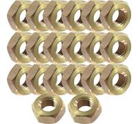 M4 Solid Brass Hex Nuts, Pack of 20 - DIN 934 Full Height Hex Nut for Electrical, Plumbing, Antique Restoration, Marine & Decorative Use