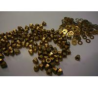 M4 SOLID BRASS HEXAGON DOME NUTS WITH FREE M4 BRASS WASHERS 12/20 OR 50 PACKS (12)
