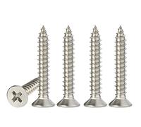 M4 Stainless Steel Self Tapping Screws,50pcs M4 X 30mm Phillips Flat Head Wood Srews DIY Woodworking Screws with Box (M4 X 30mm 50 PCS)