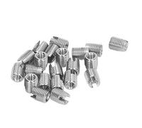 M4 Threaded Insert, 20Pcs Self Tapping Threaded Insert Stainless Steel Nut Threaded Insert M4x0.7 Male Thread M6.5x0.75 Female Thread 8mm Length