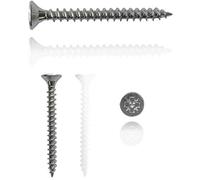M4 Wood Screws Zinc Plated Long 1.5 inch (0.16" x1.57") 4.0 x 40mm Box of 250pcs