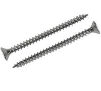 M4 Wood Screws Zinc Plated Silver Long 2.5 inch (0.16" x 2.36") 4.0 x 60mm Box of 200pcs