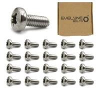 (M4 x 10mm) Pozi Pan Machine Screws/Bolts (20 Pack) Stainless Steel