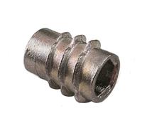 M4 x 10mm THREADED HEX DRIVE INSERT FIXING TYPE E WOOD SCREW INSERTS NUTS (10)