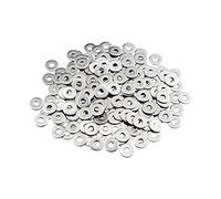 M4 x 12mm Penny Washers, A2 304 Stainless Steel, Flat Repair, Large Metal, Plain Round Chrome (Pack of 100) for Screws & Bolts