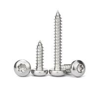 M4 x 12mm Self Tapping Screws, 100 Pcs Torx Pan Head 304 Stainless Steel Screws, Fasteners Bolts for Plastic Wood Furniture and Drywall