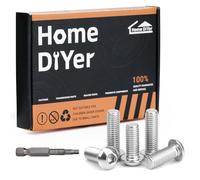 M4 x 20mm Button Head Allen Socket Screws, 50 Pack 304 Stainless Steel Full Thread Bolts, Rust-Resistant Fasteners for Wood & Furniture Assembly