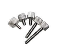 M4 x 30mm Thumb Screws Plain Type Metric (Thread Dia. 4.0mm) Knurled Head