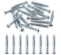 M4 x 52 Heavy Duty Metal Zinc Plated Steel Molly Bolt (Pack of 25) Hollow Drive Wall Anchor Screws Set for Drywall Plaster Wall Dry Plasterboard Tile Block Gypsum Board (52mm Long) M4x52