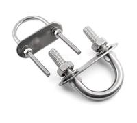 M4 x 64mm U Bolts- Stainless Steel A4 Marine Grade 316 - Plate and Nuts bolt For Decking (Pack of 4)