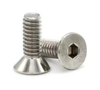 M4 X 6mm Length Countersunk Csk Allen Key Screws Stainless Steel A2 304 Din 7991 Pack Of 20