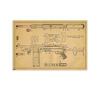 M40 Sniper Rifle Poster Decorative Painting Canvas Wall Art Living Room Poster Bedroom Painting 12 x 18 Inch (30 x 45 cm)