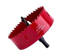 M42 Bi-Metal Hole Saw | Dual Flute Design for Cast Iron/Plastic/Resin | Heat-Treated Arbor with Pilot Bit | Fast Cutting, Long Life Blades for Plumber, Conduit, Kitchen, Bathroom and More (105mm)