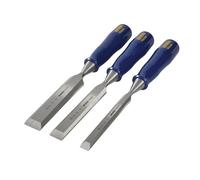 Irwin Marples TM444/S3 Bevel Edge Chisel Blue Chip Handle Set 3: 12, 18 & 25mm