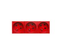 M45 Power Strip Triple with/u 16A Red EGS 6120326