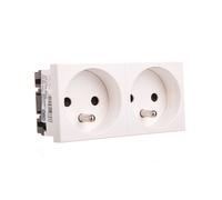 M45 Sockets Double with/u 16A White STD-F0 EGS 6120172