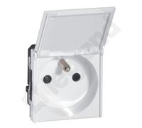 M45 WHITE SOCKET 2M 1X Z/U STRAIGHT WITH FLAP TERMINALS 278149L
