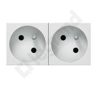 M45 WHITE SOCKET 4M 2X Z/U SLANT SPRING TERMINALS 278164L