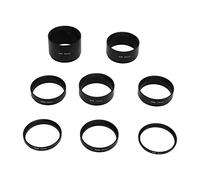 M48X0.75 Focal Length Extension Tube Kit, 8 PCS Telescope Extending Ring Set with 3mm 5mm 7mm 10mm 12mm 15mm 20mm 30mm Aluminum Alloy Tubes, for Astronomical Telescope Photography