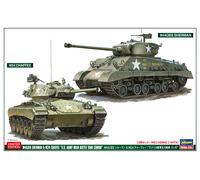 M4A3E8 Sherman & M24 Chaffee U.S. Army Main Battle Tank Combo 1:72 Plastic Kit