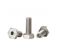 M4M5M6M8M10M12M14M16M20 Hollow Screw 304 Stainless Steel Special Outer Hexagonal Bolt Mask Machine Threading Through-Hole Screw(M14x25x7.2mm 1PCS)
