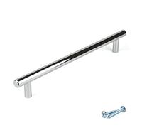 M4TEC Bar Kitchen Cabinet Door Handles Chrome Bedroom Furniture Pull Handles for Cupboards, Kitchen Cabinets, and Wardrobe Doors Handles - F5 Series: 352 mm