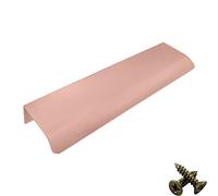 M4TEC Bar Kitchen Cabinet Door Handles Cupboards Drawers Bedroom Furniture Concealed Finger Edge Pull Handle for Wardrobe & Bedroom Cabinet Hardware Rose Gold. VD3 Series: 96 mm Pack of 10