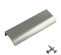 M4TEC Bar Kitchen Cabinet Door Handles Cupboards Drawers Bedroom Furniture Concealed Finger Edge Pull Handle for Wardrobe & Bedroom Cabinet Hardware Chrome. VD3 Series: 64 mm Pack of 10