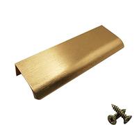 M4TEC Bar Kitchen Cabinet Door Handles Cupboards Drawers Bedroom Furniture Concealed Finger Edge Pull Handle for Wardrobe & Bedroom Cabinet Hardware Brushed Brass. VD3 Series: 160 mm