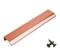 M4TEC Bar Kitchen Cabinet Door Handles Cupboards Drawers Bedroom Furniture Concealed Finger Edge Pull Handle for Wardrobe & Bedroom Cabinet Hardware Rose Gold. VD3 Series: 96 mm