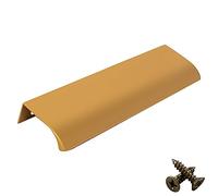 M4TEC Bar Kitchen Cabinet Door Handles Cupboards Drawers Bedroom Furniture Concealed Finger Edge Pull Handle for Wardrobe & Bedroom Cabinet Hardware Copper. VD3 Series: 128 mm Pack of 10