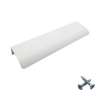 M4TEC Bar Kitchen Cabinet Door Handles Cupboards Drawers Bedroom Furniture Concealed Finger Edge Pull Handle for Wardrobe & Bedroom Cabinet Hardware White. VD3 Series: 96 mm Pack of 10