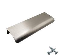 M4TEC Bar Kitchen Cabinet Door Handles Cupboards Drawers Bedroom Furniture Concealed Finger Edge Pull Handle for Wardrobe & Bedroom Cabinet Hardware Brushed Stainless Steel. VD3 Series: 704/352 mm