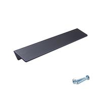 M4TEC Bar Kitchen Cabinet Handles, Kitchen Cupboard Door Handles, Wardrobes and Drawers, Bedroom Furniture Finger Edge Pull Handle Brushed Anthracite. VE8 Series: 704/356 mm