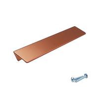 M4TEC Bar Kitchen Cabinet Handles, Kitchen Cupboard Door Handles, Wardrobes and Drawers, Bedroom Furniture Finger Edge Pull Handle Rose Gold. VE8 Series: 160 mm
