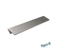 M4TEC Bar Kitchen Cabinet Handles, Kitchen Cupboard Door Handles, Wardrobes and Drawers, Bedroom Furniture Finger Edge Pull Handle Brushed Stainless Steel. VE8 Series: 160 mm