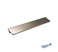 M4TEC Bar Kitchen Cabinet Handles, Kitchen Cupboard Door Handles, Wardrobes and Drawers, Bedroom Furniture Finger Edge Pull Handle Chrome. VE8 Series: 416 mm