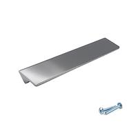 M4TEC Bar Kitchen Cabinet Handles, Kitchen Cupboard Door Handles, Wardrobes and Drawers, Bedroom Furniture Finger Edge Pull Handle Polished Chrome. VE8 Series: 128 mm