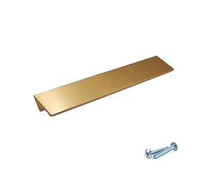 M4TEC Bar Kitchen Cabinet Handles, Kitchen Cupboard Door Handles, Wardrobes and Drawers, Bedroom Furniture Finger Edge Pull Handle Brushed Brass. VE8 Series: 224 mm