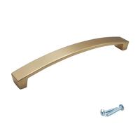M4TEC Bedroom Furniture Bow Kitchen Cabinet Handles for Cupboard Door Handles, and Drawers, Kitchen Furniture Brushed Brass Pull Handle. VE9 Series: 320 mm