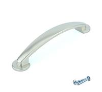 M4TEC Bow Kitchen Cabinet Door Handles for Cupboards, Drawers, Bedroom Furniture Pull Handle - Matt Nickel Kitchen Wardrobe Handles, and Drawers - L6 Series: 128 mm