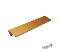 M4TEC Cabinet Finger Edge Pull Handle Copper 160mm VE8 Series | Bar Kitchen Cabinet Handles, Kitchen Cupboard Door Handles, Wardrobe Handles,Bedroom Furniture Drawer Handles