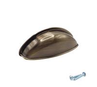 M4TEC Cup Cabinet Door Handle Antique Brass 64mm VG3 Series | Cup Kitchen Cabinet Door Handles, Cupboard Door Handles, Bedroom Furniture Drawer Pull Handles