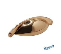 M4TEC Cup Kitchen Cabinet Door Handles Bedroom Furniture Polished Gold Pull Handles for Kitchen Cupboards, Cabinets, Drawers and Wardrobes Handles - VD9 Series, 64mm