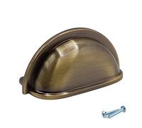 M4TEC Cup Kitchen Door Handles Antique Brass Bedroom Furniture Pull Handles Kitchen Cabinets Door, Cupboards, and Drawers Door Handles - VD7 Series: 76 mm Pack of 10