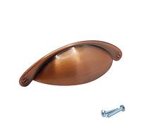 M4TEC Cup Kitchen Door Handles Brushed Copper 64mm: VD9 Series | Modren Kitchen Cabinet Handles, Cupboard Handles, For Bedroom Furniture Drawer & Wardrobe Pull Handles,
