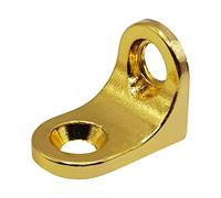 M4TEC Heavy Duty Shelf Brackets Support for Wardrobe Shelf Fixings -100 Pack Brass Steel Metal Shelf Support Peg, Wall Brackets for Shelves, Closet Shelve Support, Shelf Support Bracket - 22x14x16.5mm