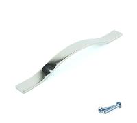 M4TEC Matt Nickel Bow Pull Handle for Bedroom Furniture, Kitchen Furniture, and Cupboards - Ideal Door Handles, Wardrobe Handles, Cabinet and Draw Handles- L8 Series 128 mm
