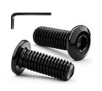 M4x20mm Hex Flat Head Socket,20Pcs M4 Bolts,Fully Thread 304 Stainless Steel Bolt,Furniture Screws Bolts,Black zinc plating,with Hex Key