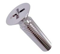 M4x25 Countersunk Machine Screws, Phillips Bolts, Cross Recessed Flat Head Fastener, fully Threaded 4mm Zinc Plated Screw Suitable for Metal, Construction, Installation, DIY (Pack of 50)